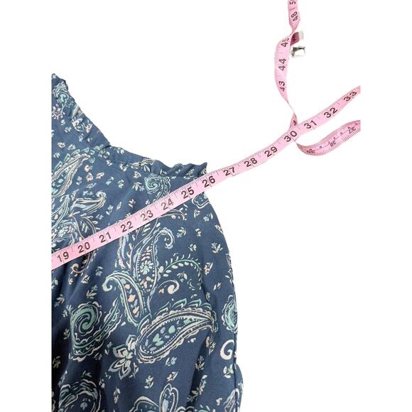 CJ Banks Blue Paisley Coastal Cowboy Sleeveless Dress Ruffle Womens Size 3XL - Picture 4 of 5